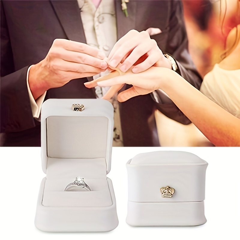 2pcs Premium PU Ring Box Set, Elegant Storage Solution